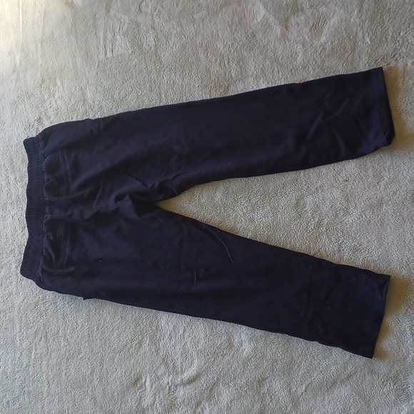 AGB Black Cropped Pants With Elastic Band And Drawstring Womans Size Small - Picture 5 of 7